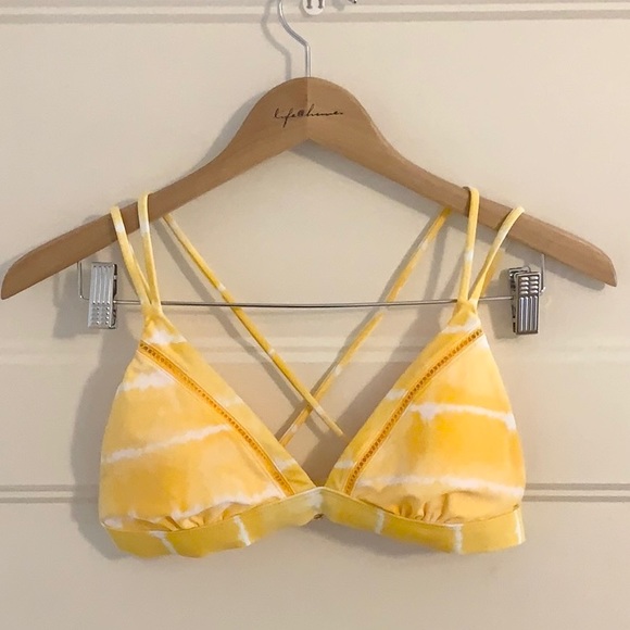 Yellow tie dye bikini top - Picture 1 of 3